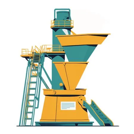 Free Industrial Machinery With Funnels And Staircase  AI Image