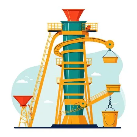 Free Industrial Structure With Machinery  AI Image