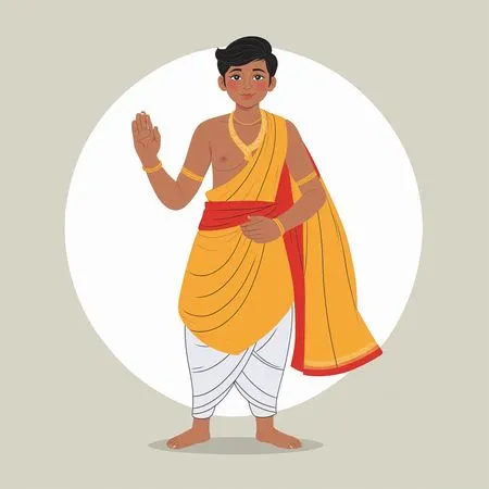 Free Jeune garçon indien en tenue traditionnelle indienne  Image IA