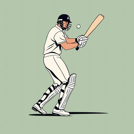 Free Jugador de críquet al bate durante el juego  Imagen AI