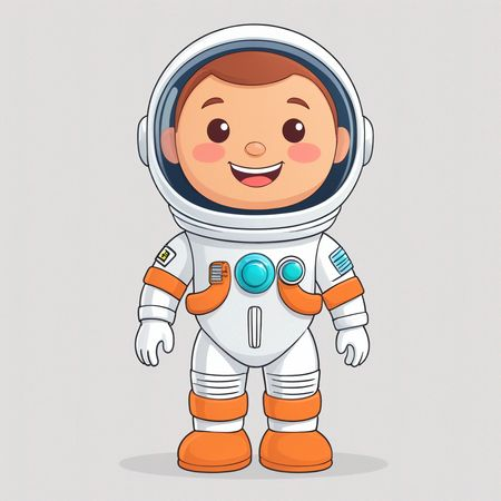 Free Lindo niño con traje espacial  Imagen AI