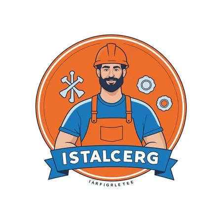 Free Logo Of A Worker In Overalls And Helmet  AI Image