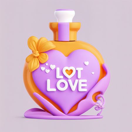 Free Love-themed Bottle Design  AI Image