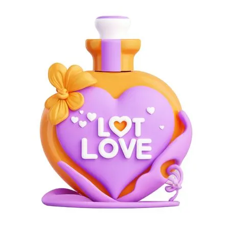 Free Love-themed Bottle Design  AI Image