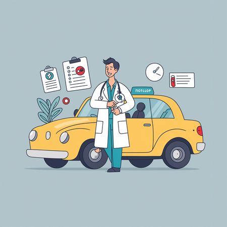 Free 医療用品を持った男性医師  AI画像