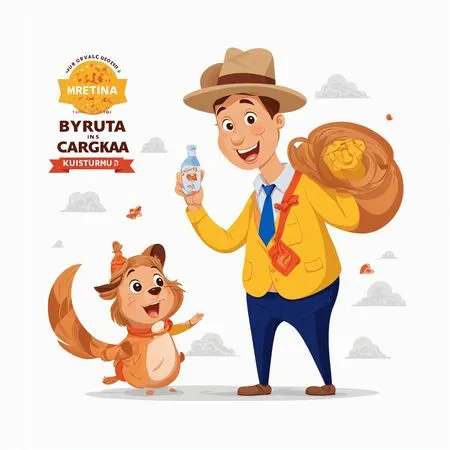 Free Man And Dog With Adventure Gear AI Image