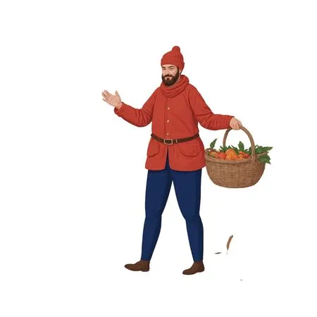 Free Man Harvesting In Autumn Scene  AI Image