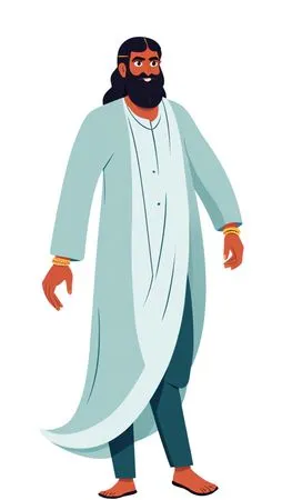 Free Man In Traditional Clothing  AI Image