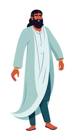 Free Man In Traditional Clothing  AI Image