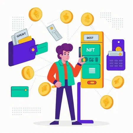 Free Man Interacting With Cryptocurrency Devices  AI Image