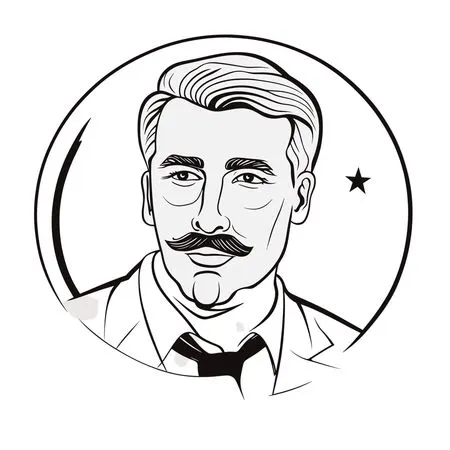 Free Man With A Mustache  AI Image