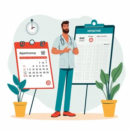 Free Médecin de sexe masculin avec calendrier et presse-papiers  AI Image