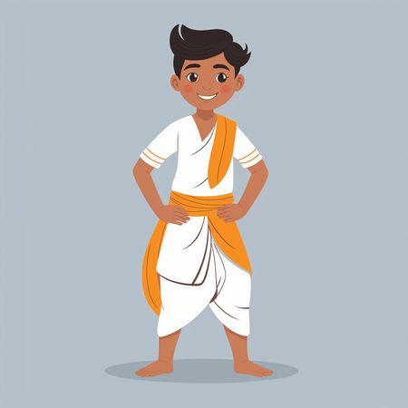 Free Menino indiano em traje tradicional  Imagem de IA