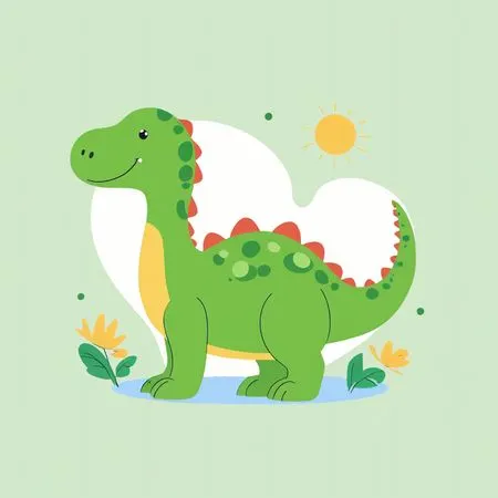 Free Dinosaure mignon  AI Image