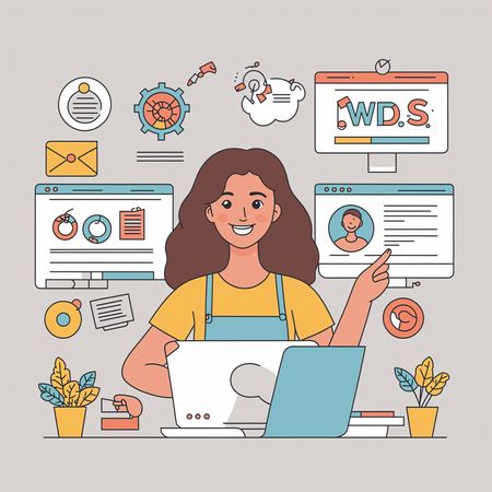 Free Mulher trabalhando em web design  Imagem de IA