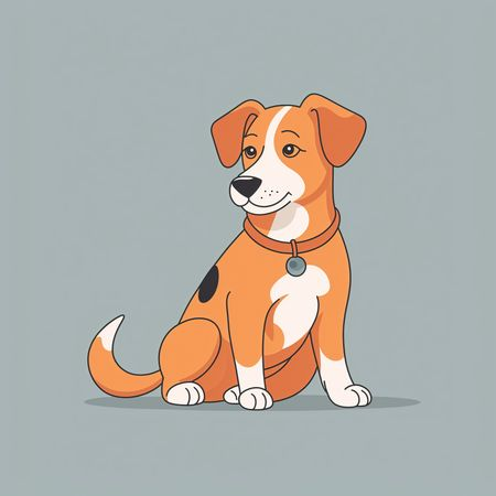 Free Perro sentado con collar  Imagen AI