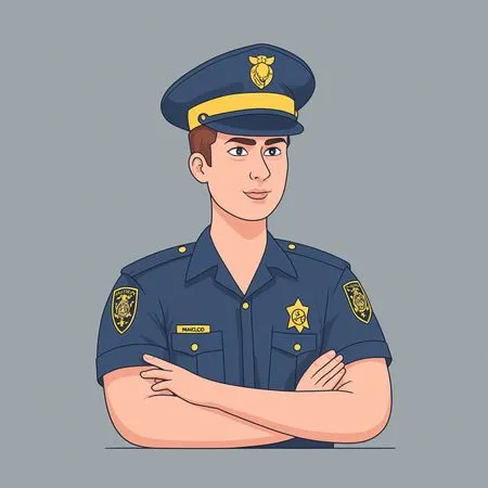 Free Police Office  AI Image