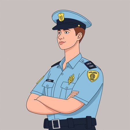 Free Police Office  AI Image