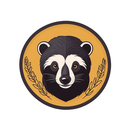 Free Raccoon Emblem With Nature  AI Image