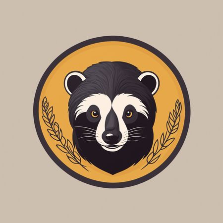 Free Raccoon Emblem With Nature  AI Image