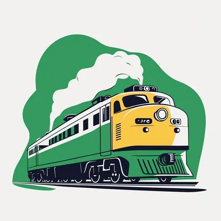Free Retro Train  AI Image
