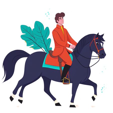 Free Rider On Horse Surrounded By Coins  AI Image