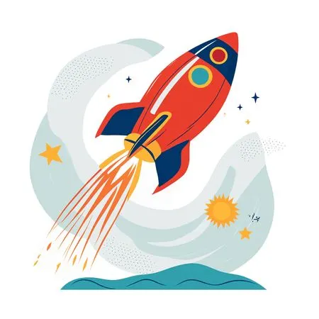 Free Rocket Launching Into Space  AI Image