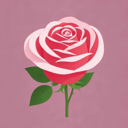 Free Rose avec pétales et feuilles détaillés  Image IA