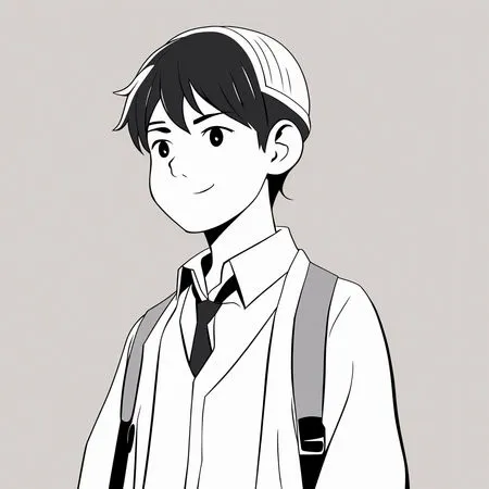Free 帽子をかぶった男子生徒  AI画像
