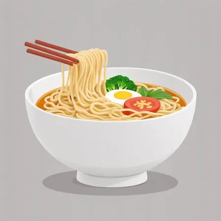 Free Schüssel Ramen mit Stäbchen  KI-Bild