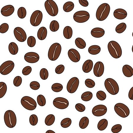 Free Seamless Coffee Bean Pattern  AI Image