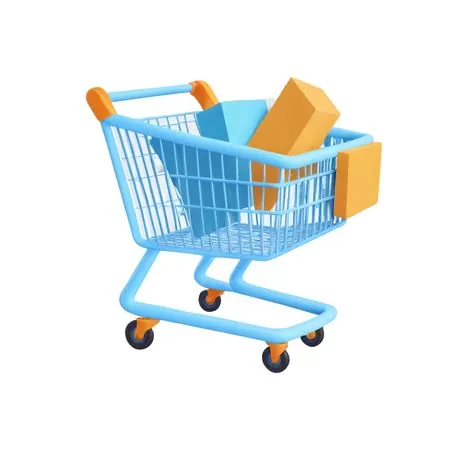 Free Shopping Cart With Items  AI Image