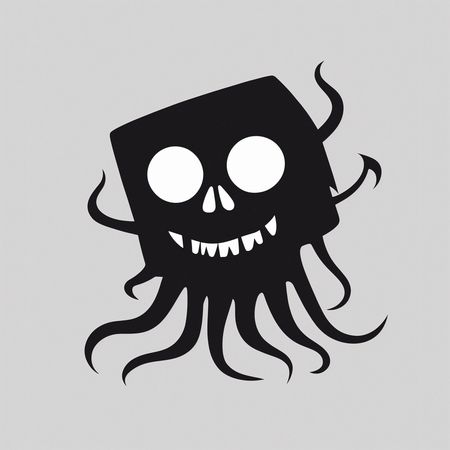 Free Skull Monster With Tentacles  AI Image