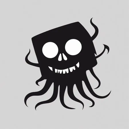 Free Skull Monster With Tentacles  AI Image