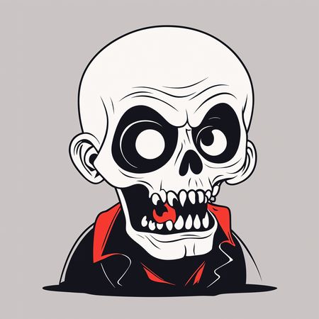 Free Skull With Vampire Elements  AI Image