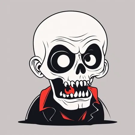 Free Skull With Vampire Elements  AI Image