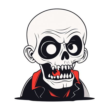 Free Skull With Vampire Elements  AI Image