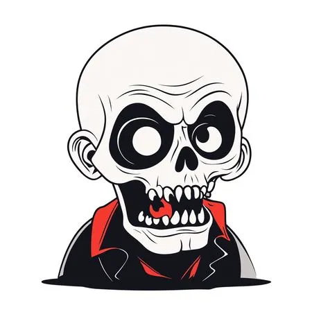 Free Skull With Vampire Elements  AI Image