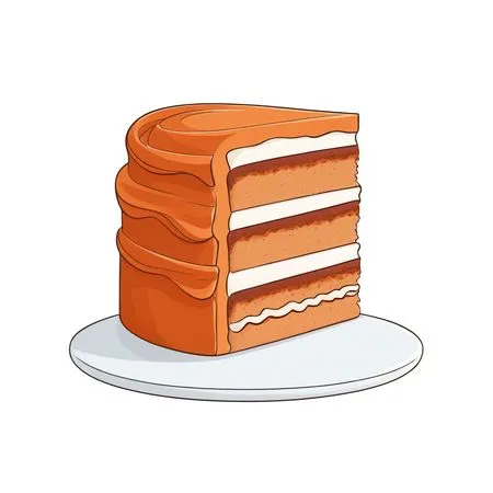 Free Slice Of Layered Cake With Frosting  AI Image