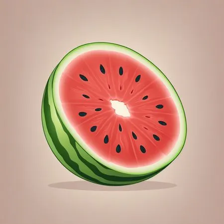 Free Slice Of Watermelon With Seeds  AI Image