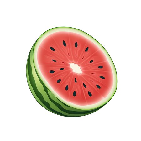 Free Slice Of Watermelon With Seeds  AI Image
