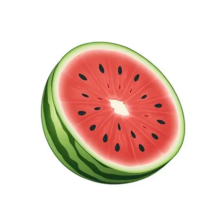 Free Slice Of Watermelon With Seeds  AI Image