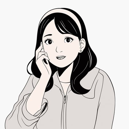 Free 笑顔の少女  AI画像