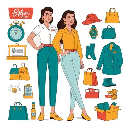 Free Stylish Women With Fashion Items  AI Image