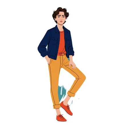 Free Stylish Youth Poses By Waterfall  AI Image