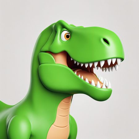 Free T-Rex dinosaur With A Cheerful Expression  AI Image