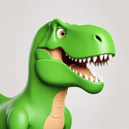 Free T-Rex dinosaur With A Cheerful Expression  AI Image