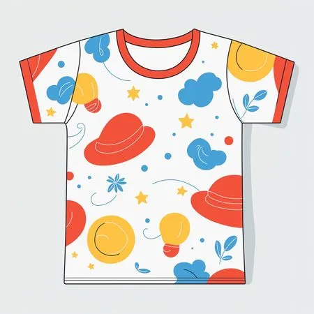 Free T-shirt coloré  Image IA