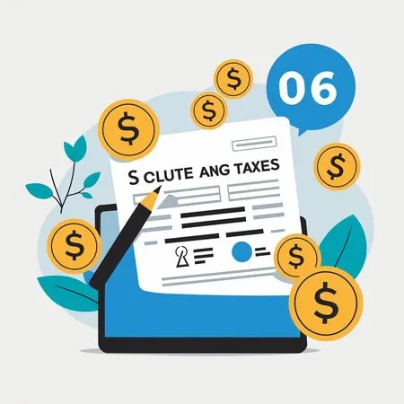 Free Tax Document With Dollar Signs and Tablet  AI Image