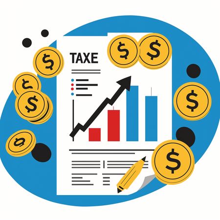 Free Tax Report  With Growth Chart And Coins  AI Image